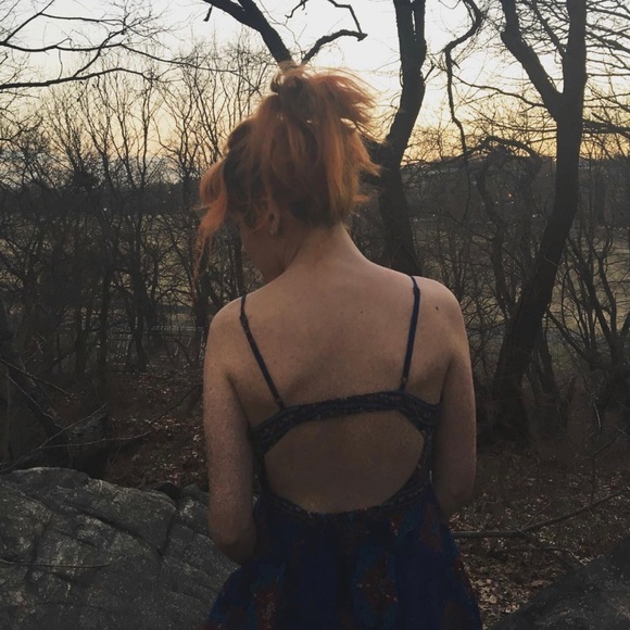 Blue Boho Print Mini Dress - Picture 4 of 4